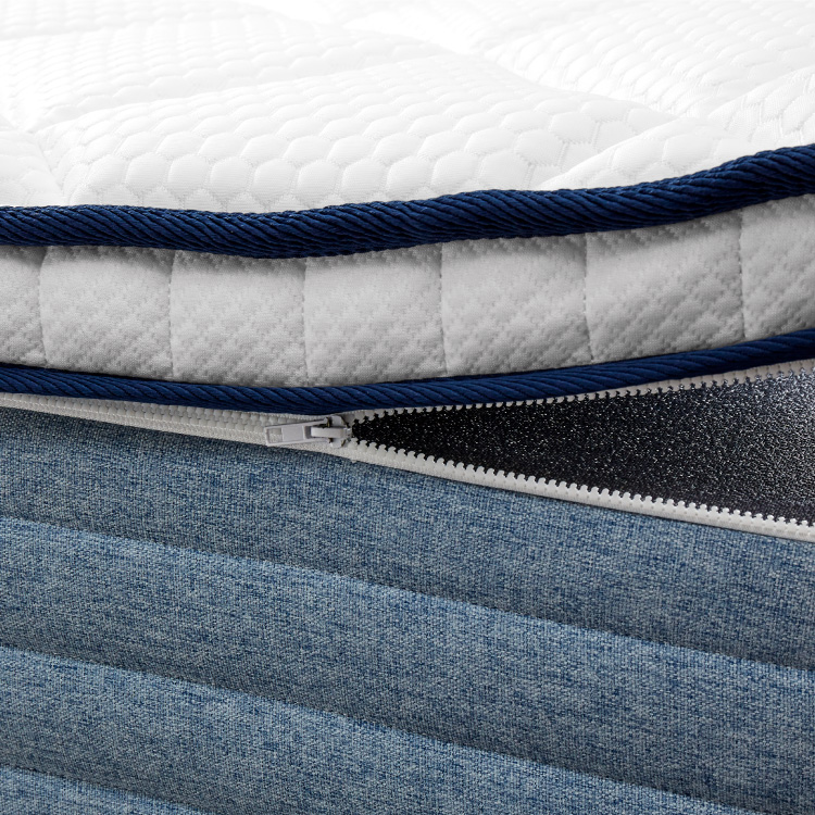 white-mattress-topper-getting-unzipped-from-a-blue-mattress-to-get-changed